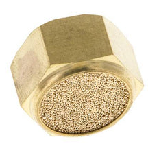 Silenciador Neumático Compacto de Rosca Hembra G3/8'' de Bronce Sinterizado [2 Piezas]