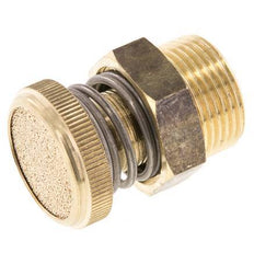 G3/4'' Brass Flow Control Muffler With Knurled Screw