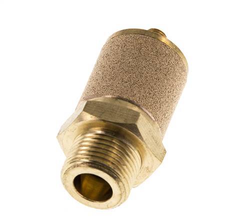 G3/8'' Brass Flow Control Muffler With Lock Nut