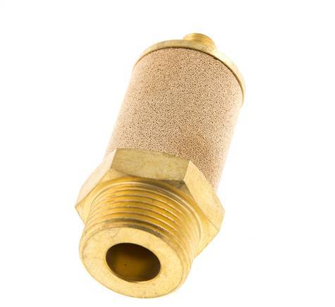 G3/4'' Brass Flow Control Muffler With Lock Nut