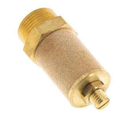 G3/4'' Brass Flow Control Muffler With Lock Nut