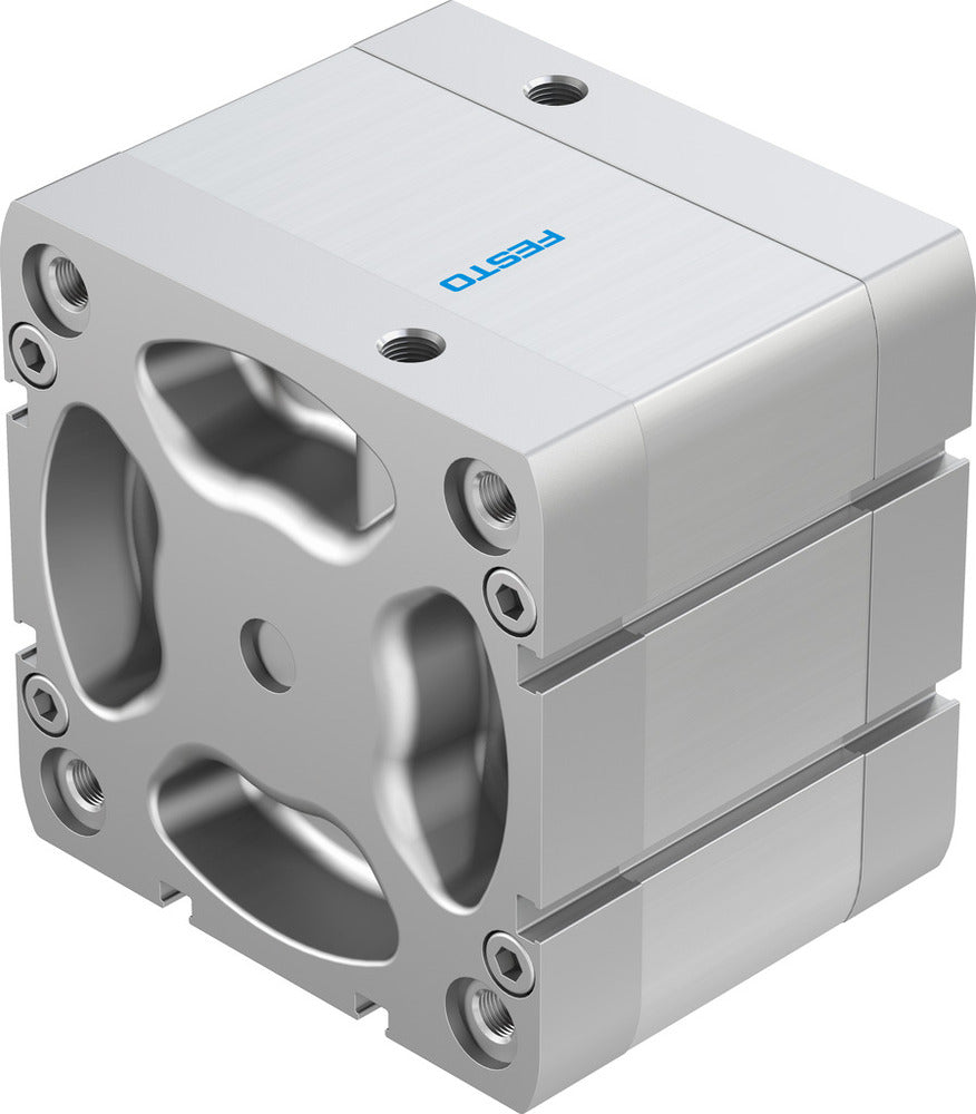 Festo Cilindro Compacto 100mm Diámetro 25mm Carrera ISO 21287 Doble Efecto - 536387