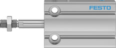 Festo Compact Cylinder 20mm Bore 15mm Stroke Single Acting - 4840812