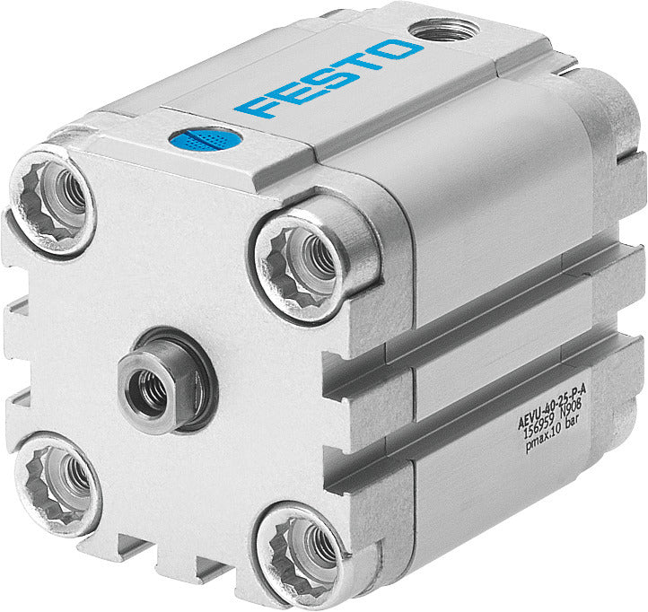 Festo Cilindro Compacto 100mm Diámetro 15mm Carrera Simple Efecto - 156973