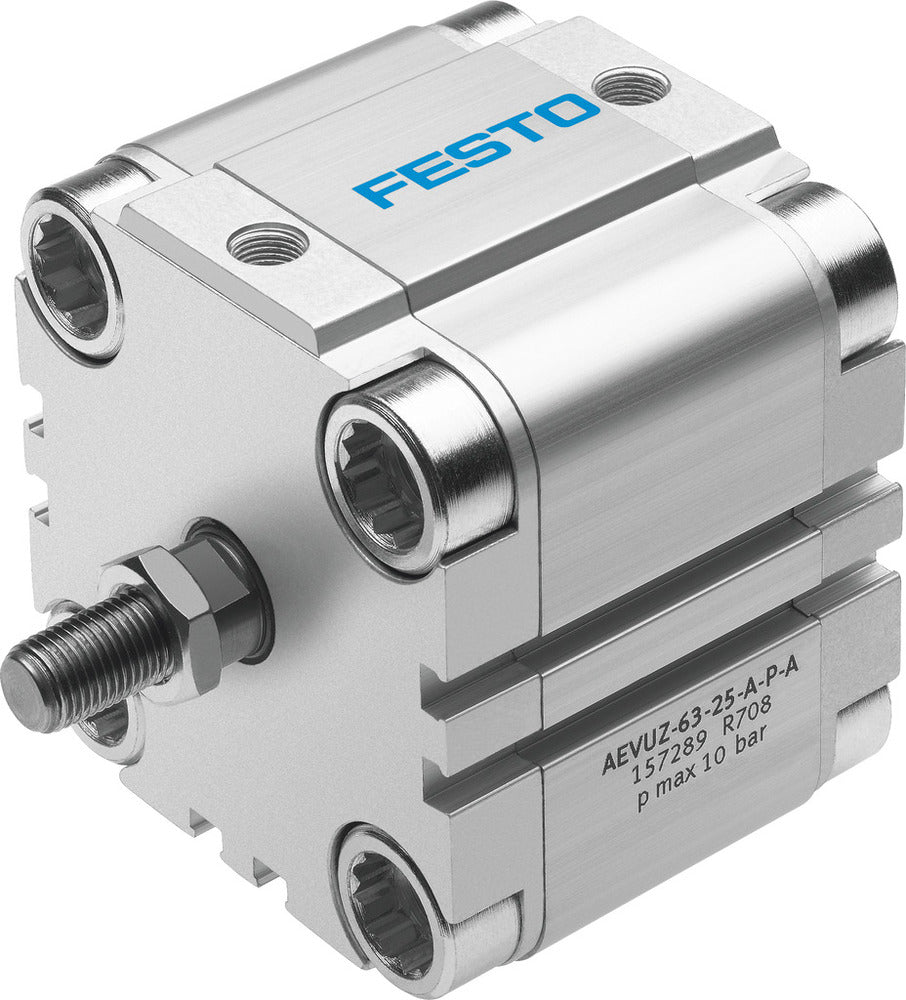 Festo Cilindro Compacto 80mm Diámetro 15mm Carrera Simple Efecto - 157291