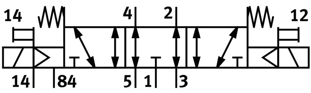 Festo 5/3 Aire Exhausto Válvula Solenoide Brida 470L/Min - 573486