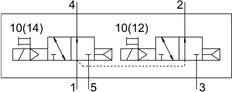 Festo 2x3/2 NO Monostable Air Solenoid Valve G1/8 580 - 600l/min - 574227