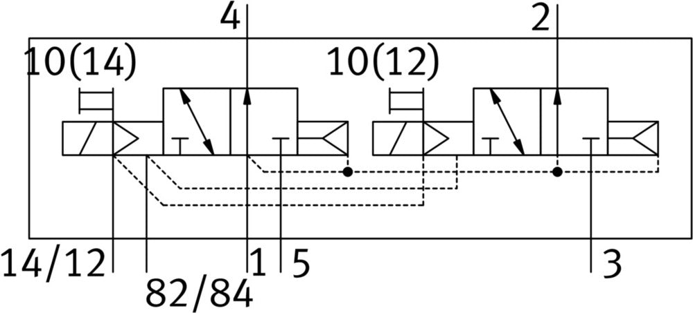 Festo 2x3/2 NO Monostable Válvula Solenoide De Aire M5 150L/Min - 573387