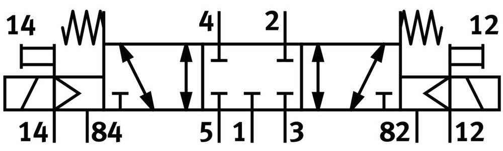 Festo 5/3 NC Válvula Solenoide De Aire G1/8 750L/Min - 550242