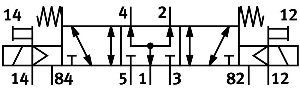 Festo 5/3 Válvula Solenoide De Aire A Presión QS-12 1600L/Min - 170354