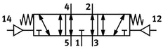 Festo 5/3 Exhausted Pneumatic Valve G1/8 1000l/min - 31309