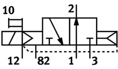 Festo 3/2 NO Monostable Válvula Solenoide De Aire QS-8 850L/Min - 163152