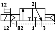 Festo 3/2 NC Monostable Válvula Solenoide De Aire QS-8 810L/Min - 196890