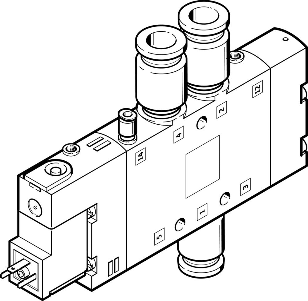 Festo 5/2 Monostable Air Solenoid Valve QS-8 850l/min - 163770