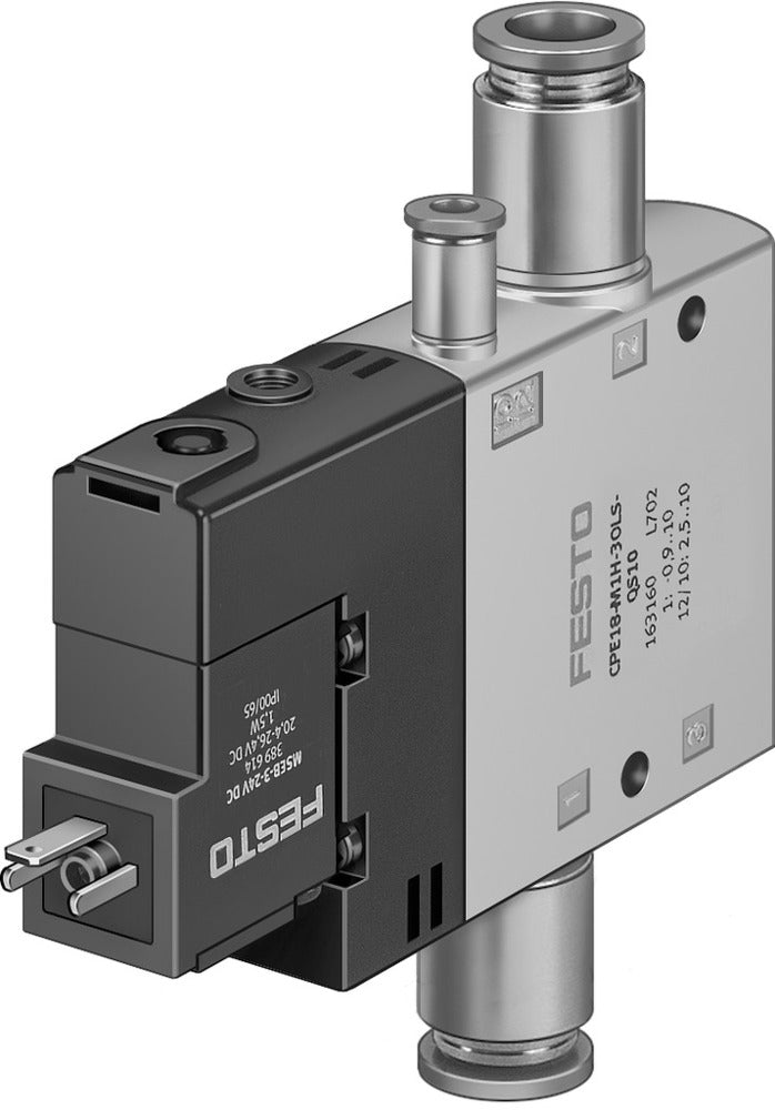 Festo 3/2 NO Monostable Válvula Solenoide De Aire QS-10 1000l/min - 163780