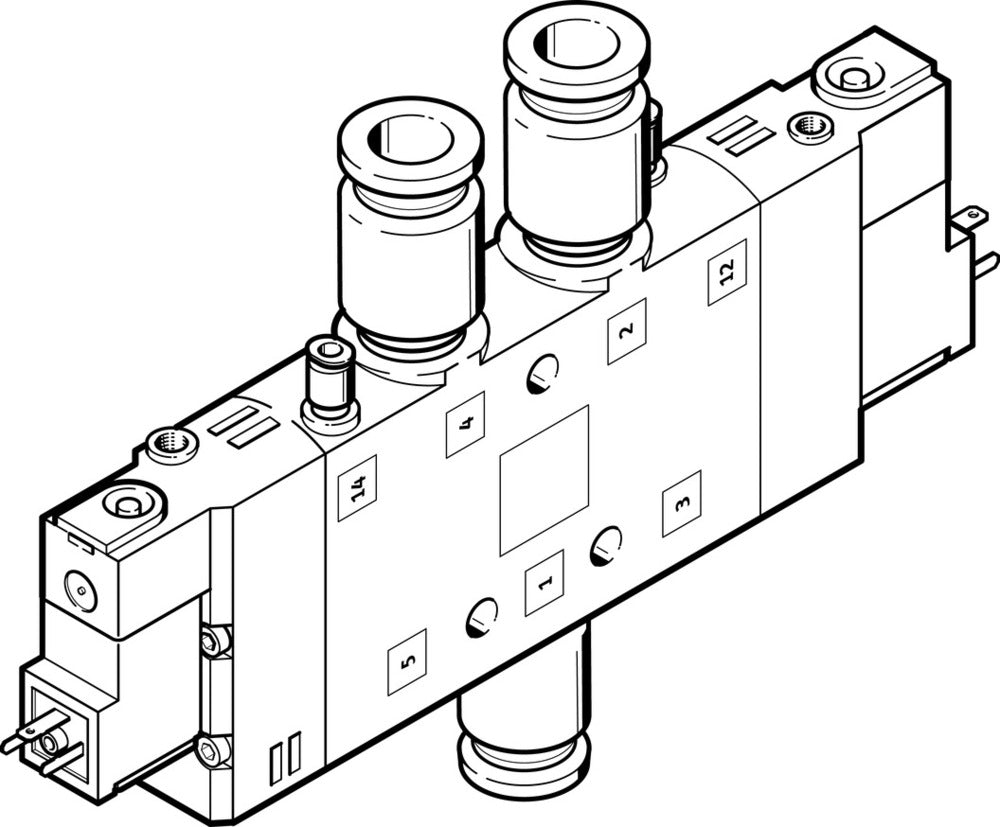 Festo 5/2 Bistable Air Solenoid Valve QS-12 1650l/min - 163855