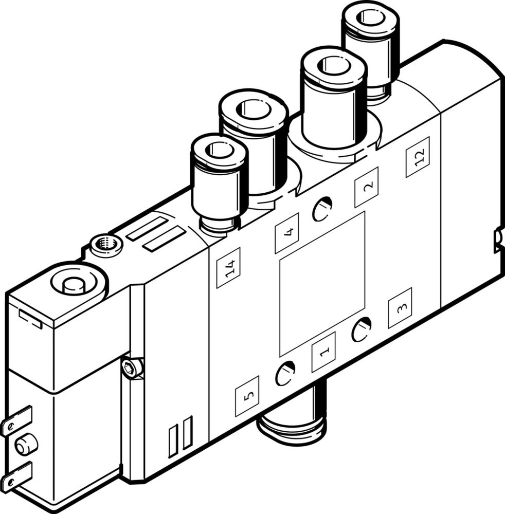 Festo 5/2 Monostable Air Solenoid Valve QS-6 320l/min - 196886