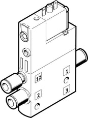Festo 3/2 NC Monostable Válvula Solenoide De Aire QS-6 510L/Min - 196889