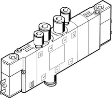 Festo 5/3 Exhausted Air Solenoid Valve QS-6 370l/min - 196901
