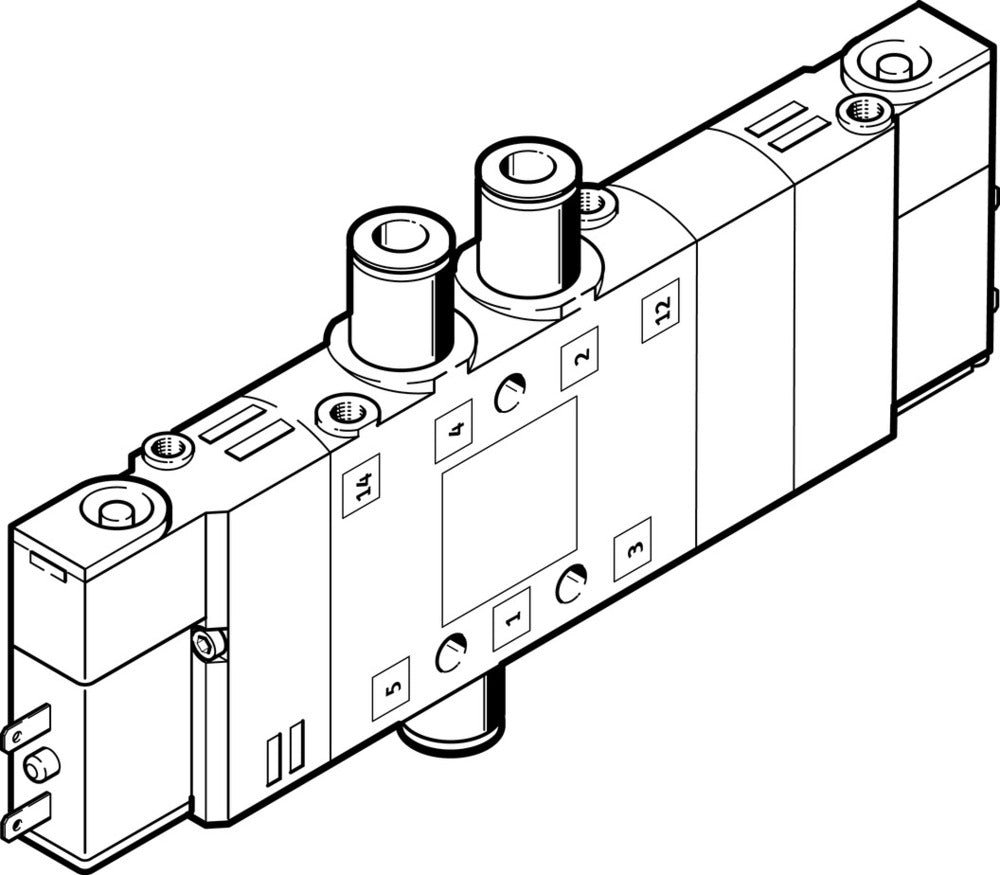 Festo 5/3 Aire Exhausto Válvula Solenoide QS-4 180L/Min - 533149