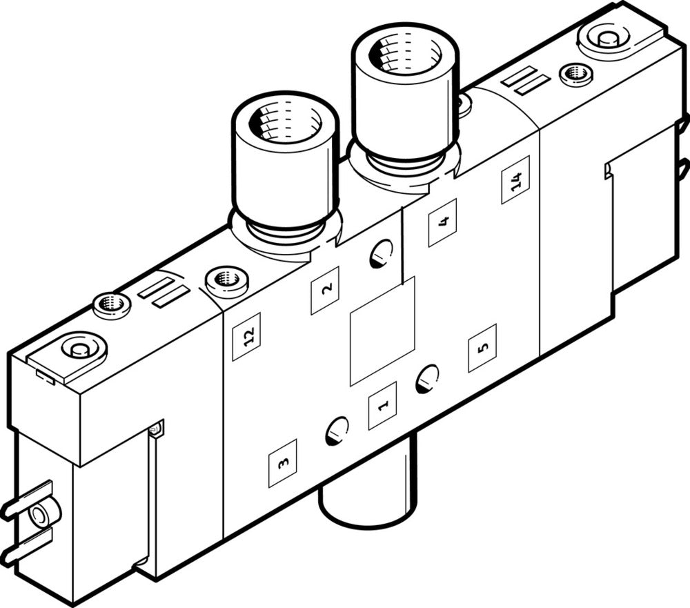 Festo 5/3 Pressurized Air Solenoid Valve M5 180l/min - 533163