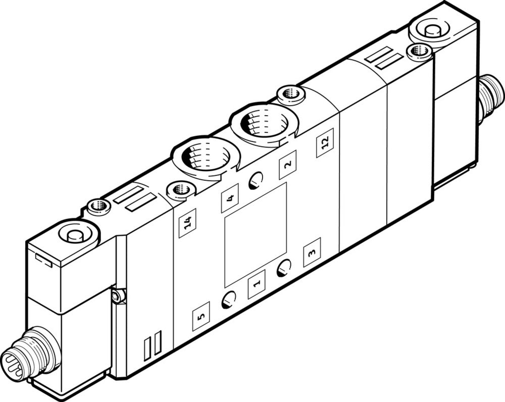 Festo 5/3 NC Air Solenoid Valve M7 350l/min - 550228