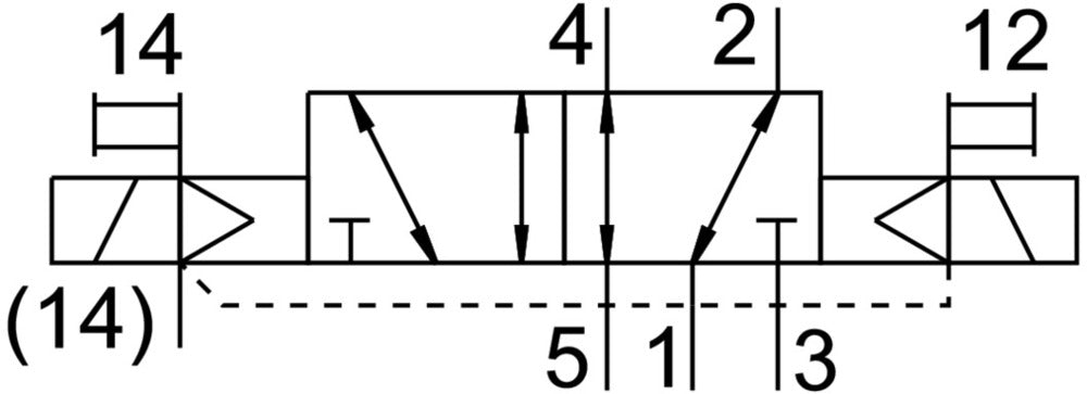 Festo 5/2 Bistable Válvula Solenoide Tamaño 26mm ISO 15407-2 1100l/min - 539156