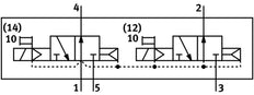 Festo 2x3/2 NO Monostable Air Solenoid Valve Size 18mm ISO 15407-1 400l/min - 547131