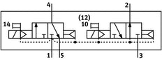 Festo 2x3/2 NO/NC Monostable Air Solenoid Valve Size 18mm ISO 15407-1 400l/min - 547093