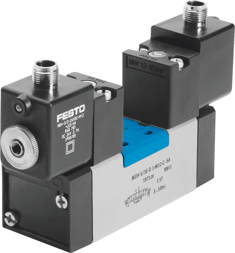 Festo 5/3 NC Air Solenoid Valve Size 2 ISO 5599-1 2300l/min - 539078