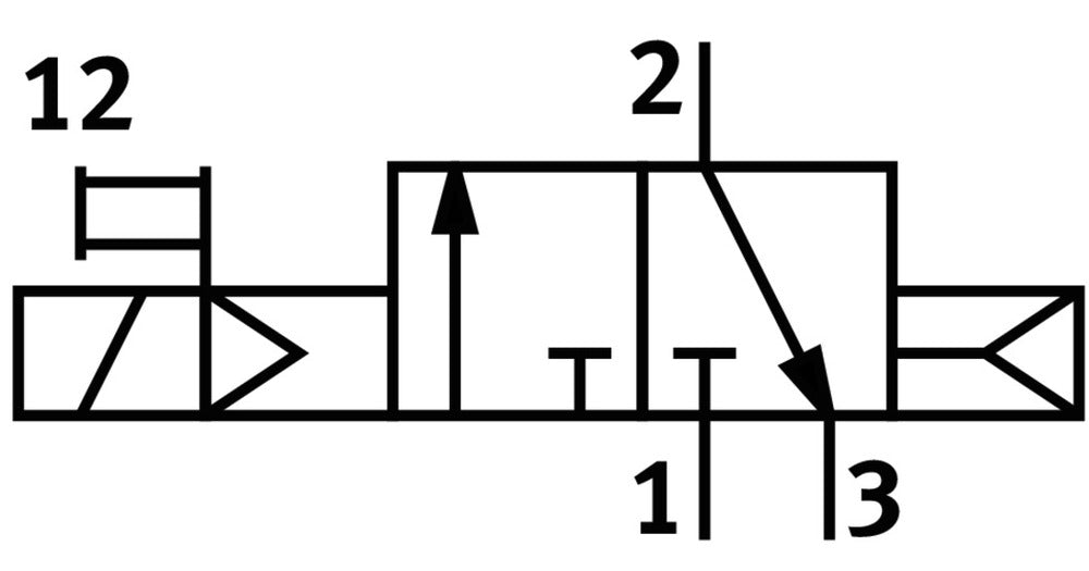 Festo 3/2 NC Monostable Válvula Solenoide De Aire Placa Base 180L/Min 2 - 8Bar/2 - 116Psi - 560710