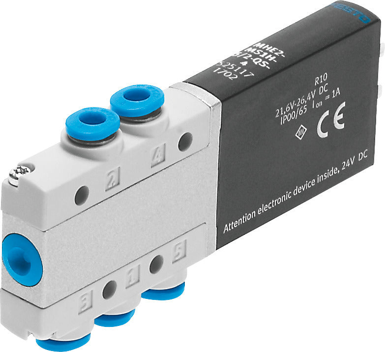 Festo 5/2 Monostable Válvula Solenoide De Aire QS-4 90l/min -0.9 - 8bar/-13 - 116psi - 525117