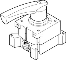 Festo 4/3 NC Hand Lever Valve G1/4 1150l/min - 3514710