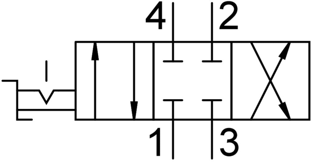 Festo 4/3 NC Válvula De Palanca Manual G1/8 800l/min - 3488205