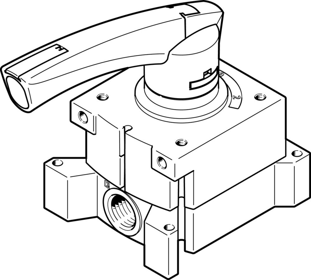 Festo 4/3 Exhausted Hand Lever Valve M5 170l/min - 3410681