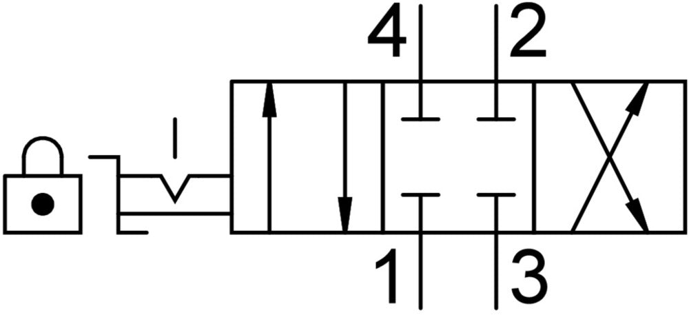 Festo 4/3 NC Válvula De Palanca Manual G1/8 600l/min - 3488208
