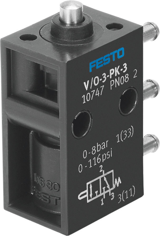 Festo 3/2 NO/NC Monostable Stem Actuated Valve PK-3 80l/min - 10747