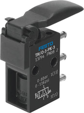 Festo 3/2 NO/NC Monostable Finger Lever Valve PK-3 80l/min - 13794