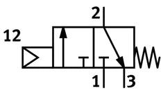 Festo 3/2 NC Monostable Válvula De Panel Frontal G1/8 120l/min - 10190