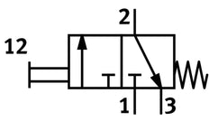 Festo 3/2 NC Monostable Válvula De Palanca De Dedo G1/4 600l/min - 8983