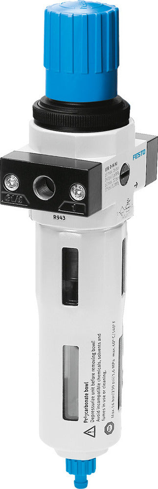 Festo Compressed Air Filter Regulator G1/8'' 0.5-12bar 650l/min 5µm Mini - 192610