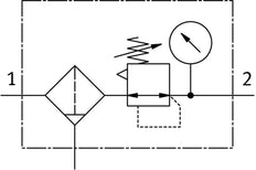 Festo Filtro Regulador G1/4'' 0.5-12bar 2000l/min 40µm Midi - 186481
