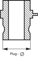 Enchufe de latón Camlock DN 90 (4'') Tipo DP MIL-C-27487