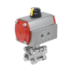 Rp 4'' 2-Way Pneumatic Stainless Steel Ball Valve Spring-opened