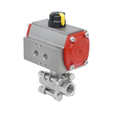Rp 4'' 2-Way Pneumatic Stainless Steel Ball Valve Double-acting