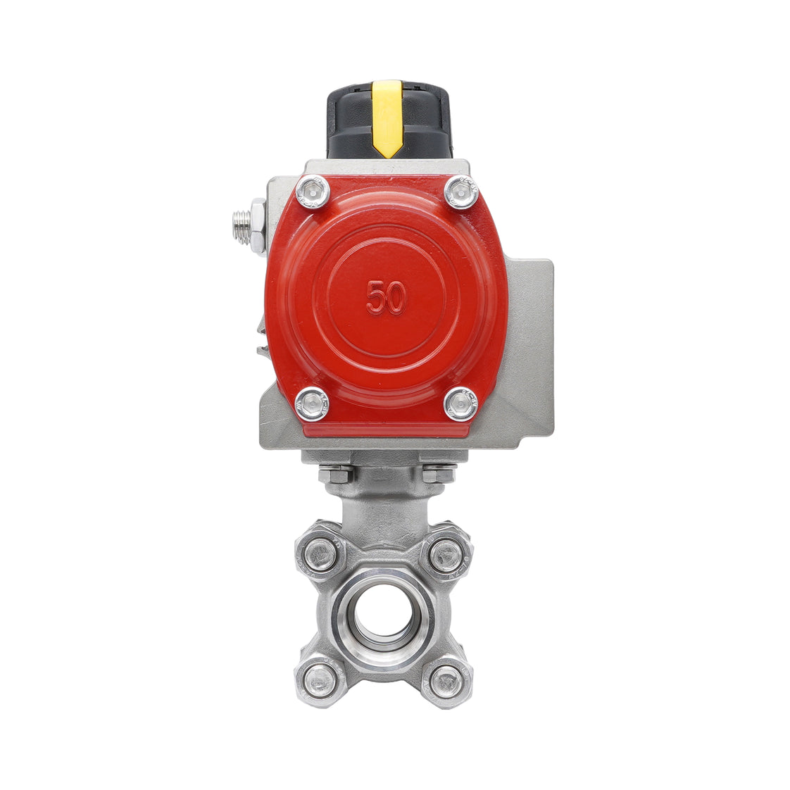 Rp 2'' 2-Way Pneumatic Stainless Steel Ball Valve Spring-closed