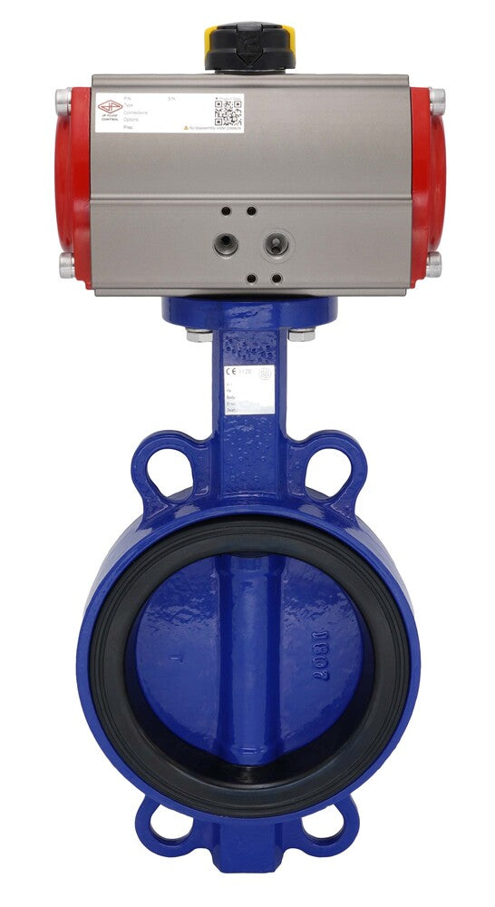 Pneumatic Butterfly Valve DN125 (5 inch) Wafer Cast Iron Stainless Steel EPDM Double Acting