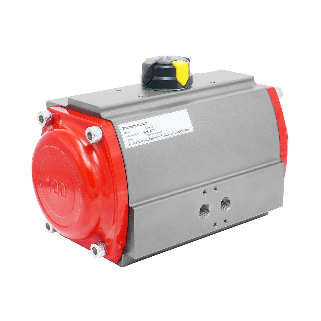 Actuador neumático de cremallera y piñón de doble efecto 148Nm a 6bar F07/F10 - PR100D