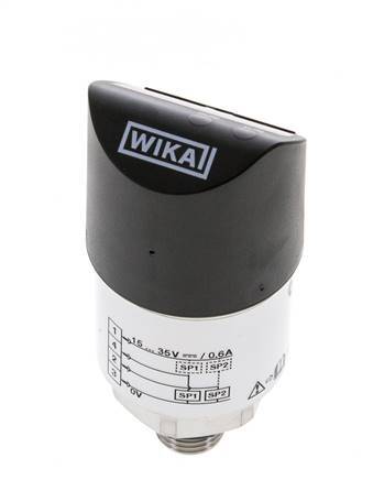 0 a 1,6bar Acero inoxidable Presostato electrónico Wika G1/4'' 1VDC IO-Link Conector M12 de 4 pines