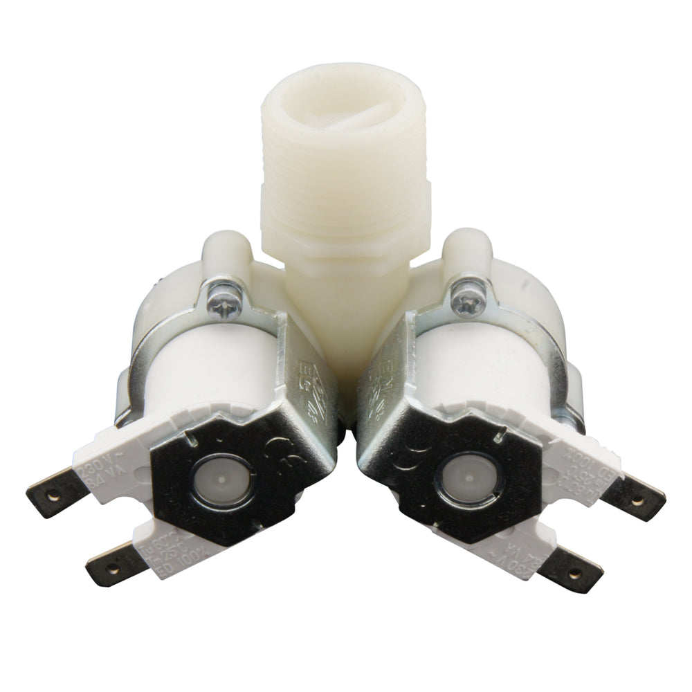 Electroválvula RPE doble 3/4''x10mm nylon NBR 180° 0,2-10bar 24V AC